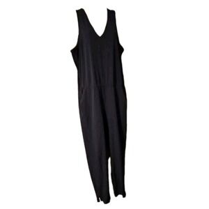 Athleta Black V-Neck Jumpsuit